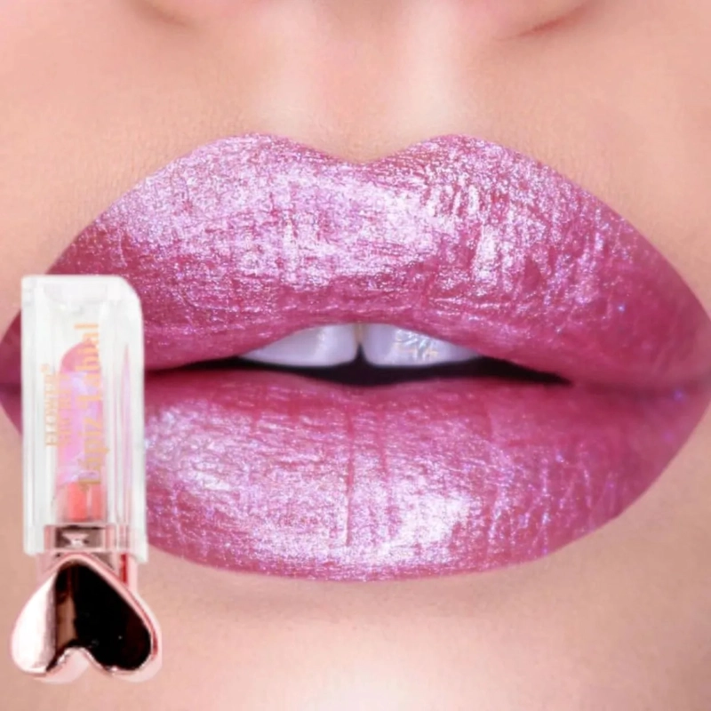 PAQ 24 LABIALES BARRA EFECTO METALIZADO DISEÑO CORAZON ALJ - 3