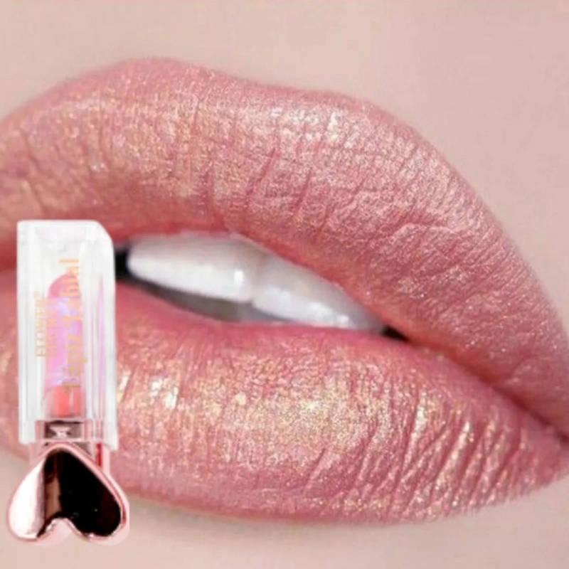 PAQ 24 LABIALES BARRA EFECTO METALIZADO DISEÑO CORAZON ALJ - 7