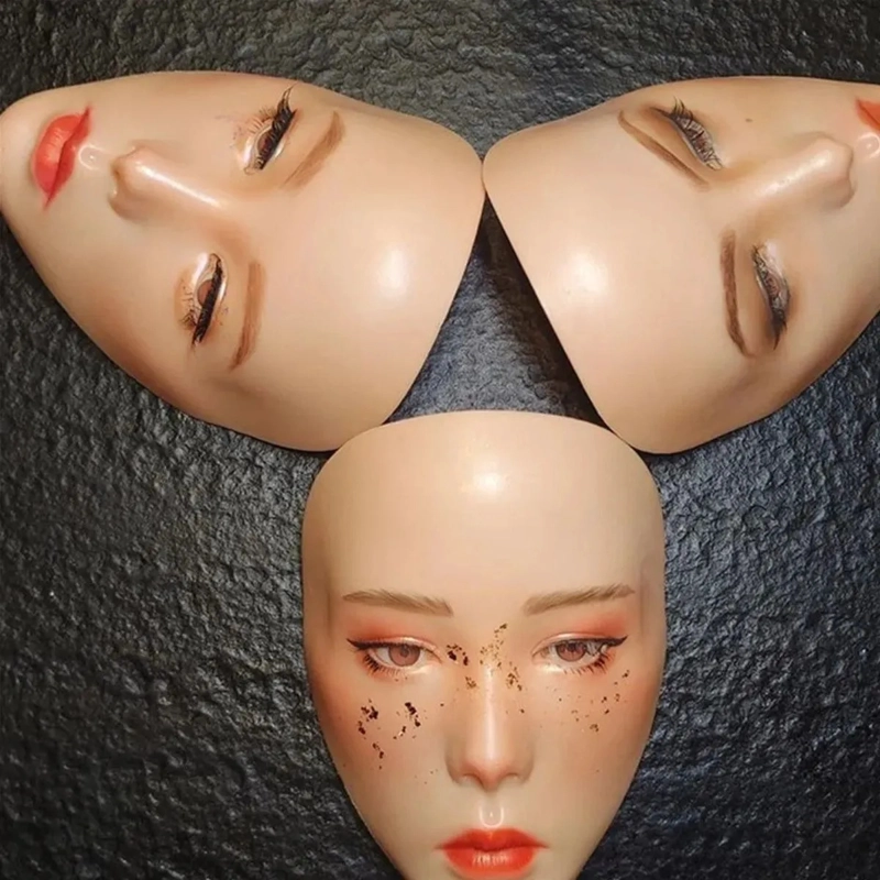 SET DE PRACTICA DE MAQUILLAJE ROSTRO GRANDE DE SILICONA LAU - 6