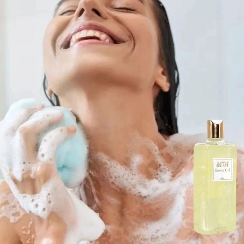 SET 3 GEL DE DUCHA AMARILLO PURPURINA AROMA SUAVE BRILLO LAU - 8