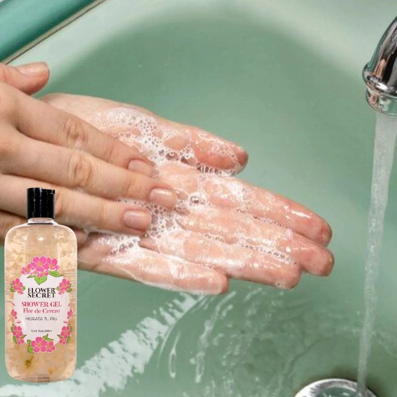 SET 4 GEL DE DUCHA FLOR DE CEREZO HIDRATA TU PIEL LAU - 3