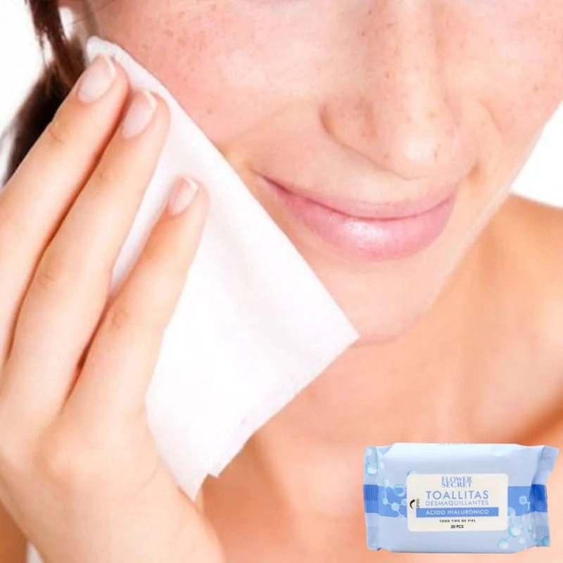 PAQ 7 TOALLITAS FACIAL DESMAQUILLA  AC.HIALURONICO LAU - 7