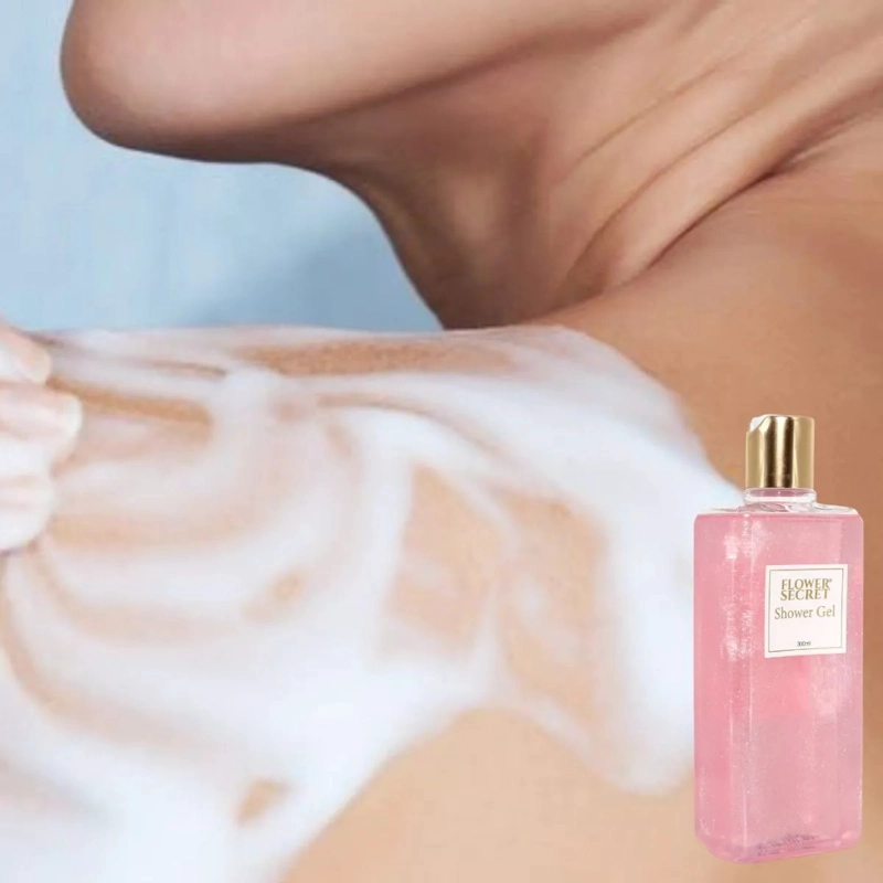 SET 3 GEL DE DUCHA ROSAS PURPURINA SUAVE AROMA LAU - 2