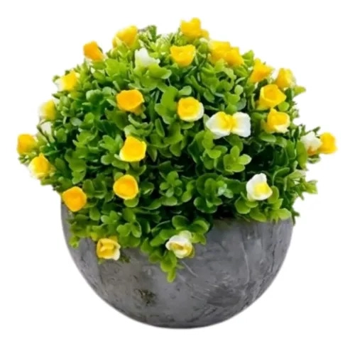 SET 2 ESFERAS FLORALES ARTIFICIALES BASE CENTRO MESA ALJ - 1