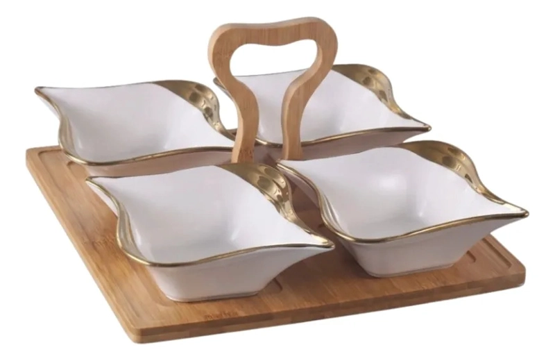 VAJILLA APERITIVOS SALSAS MODULAR LUJO ASA ORGANIZADORA  ALJ - 1