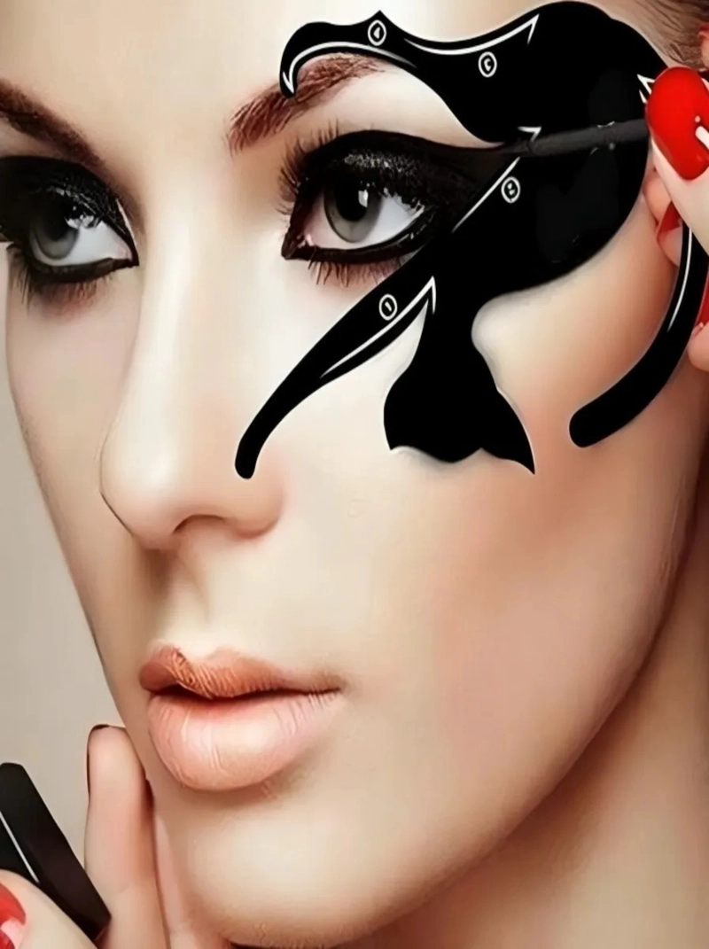 2 PAQ PLANTILLA GATO DELINEADOR OJOS MAQUILLAJE LAU - 7