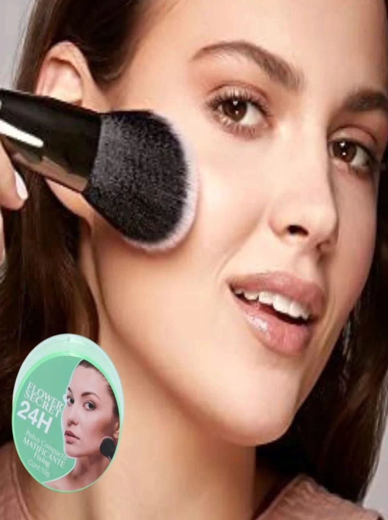 PACK 5 POLVOS COMPACTO FACIAL MATIFICANTE SELLADOR LAU - 10