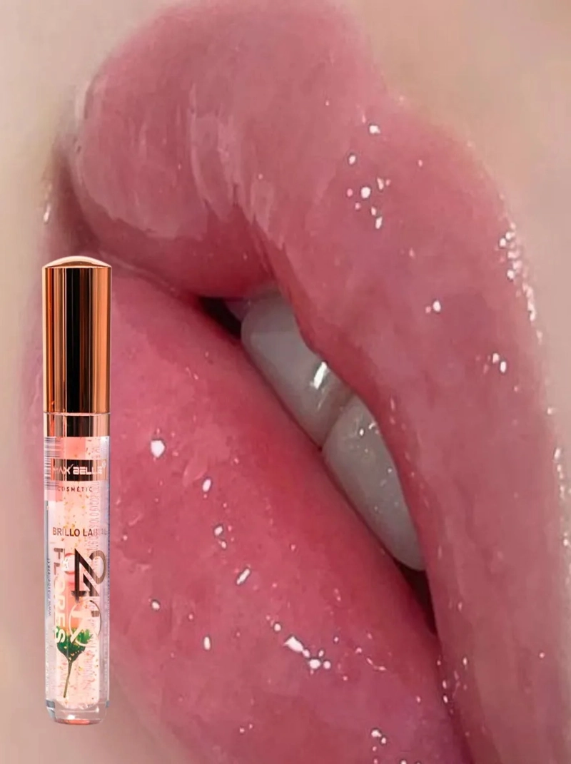 PACK 2 BRILLOS LABIAL 24K GOLD FLOWER MAGICO GLOSS LAU - 9