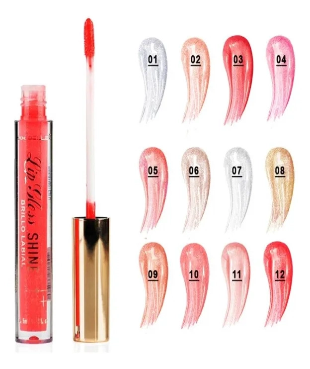 PACK 3 BRILLOS LABIALES SHINE GLOSS BRILLANTE MAQUILLAJE LAU - 4