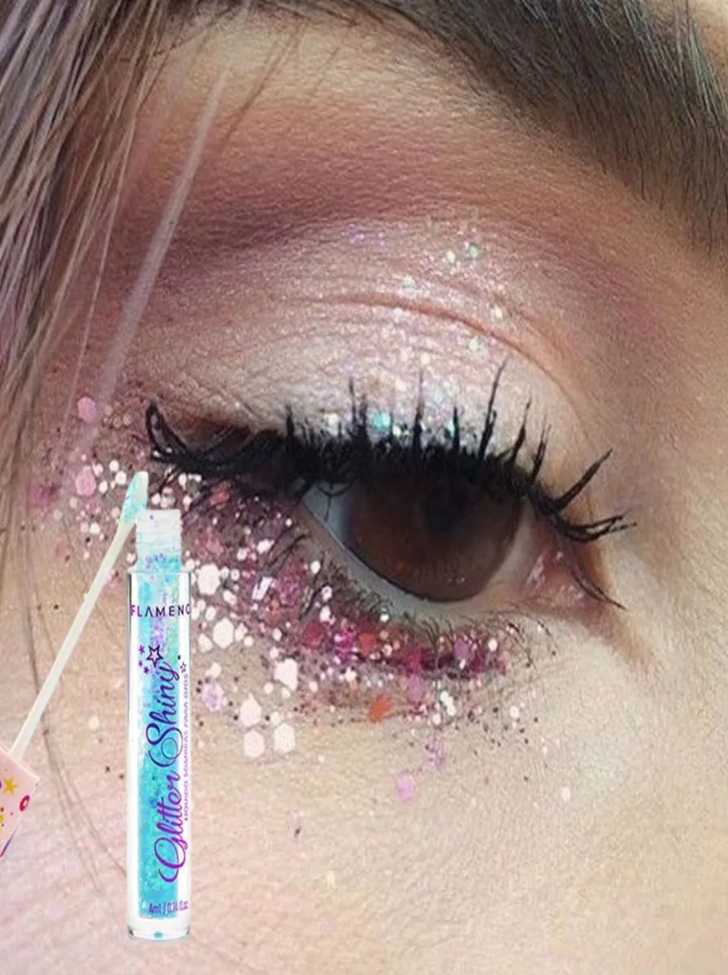 PACK 4 SOMBRAS DE OJOS GLITTER LIQUIDA BRILLO MAQUILLAJE LAU - 9