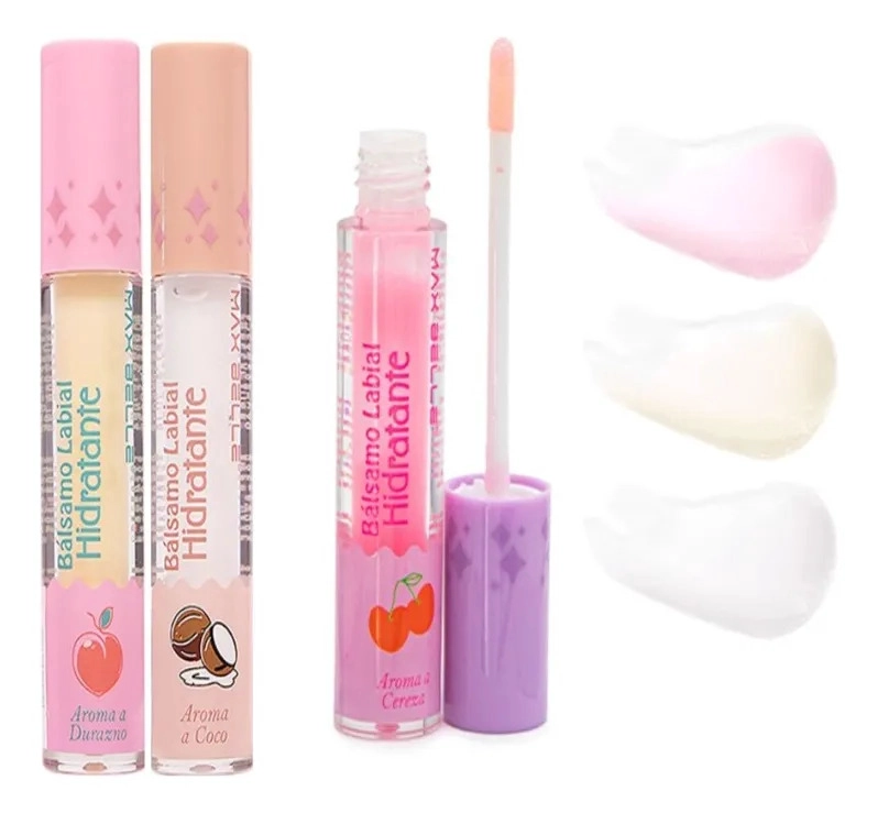 PACK 3 BALSAMOS LABIALES HIDRATANTE GLOSS MAQUILLAJE LAU - 4