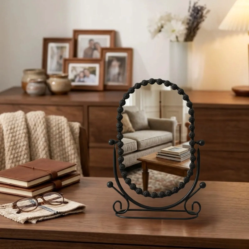 ESPEJO TOCADOR MESA BASCULANTE ESTILO VINTAGE RETRO ALJ - 6