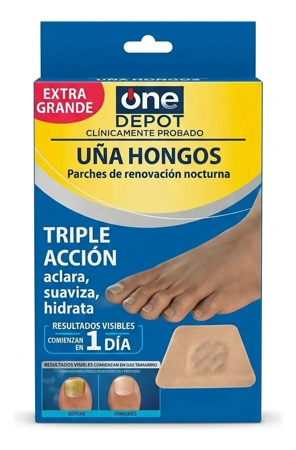 PACK 5 PARCHES RENOVACION NOCTURNA HONGOS UÑAS LAU - 1