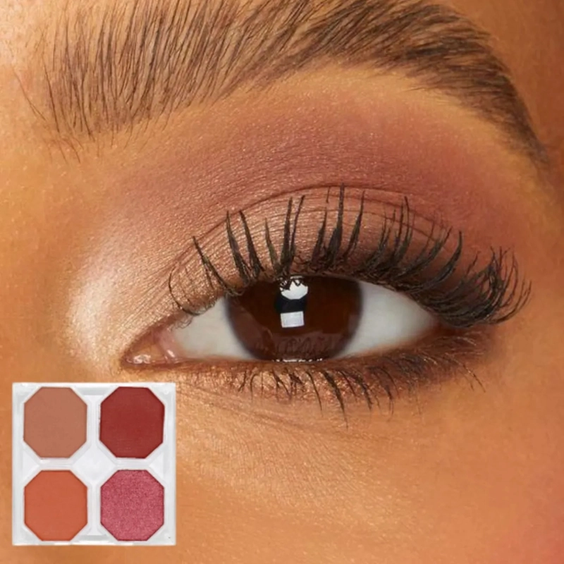 SET 2 PALETAS SOMBRAS OJOS POLVO 4 TONOS LARGA DURACION MV - 5