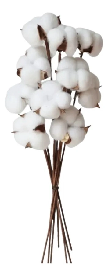 SET 3 FLORES ARTIFICIALES DECORATIVAS ALGODON FLORERO  ALJ - 1
