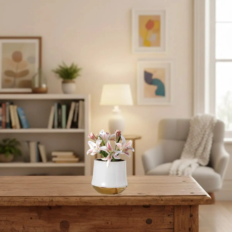 MACETA ELEGANTE DECORATIVA PLANTA INTERIOR OFICINA ALJ - 10