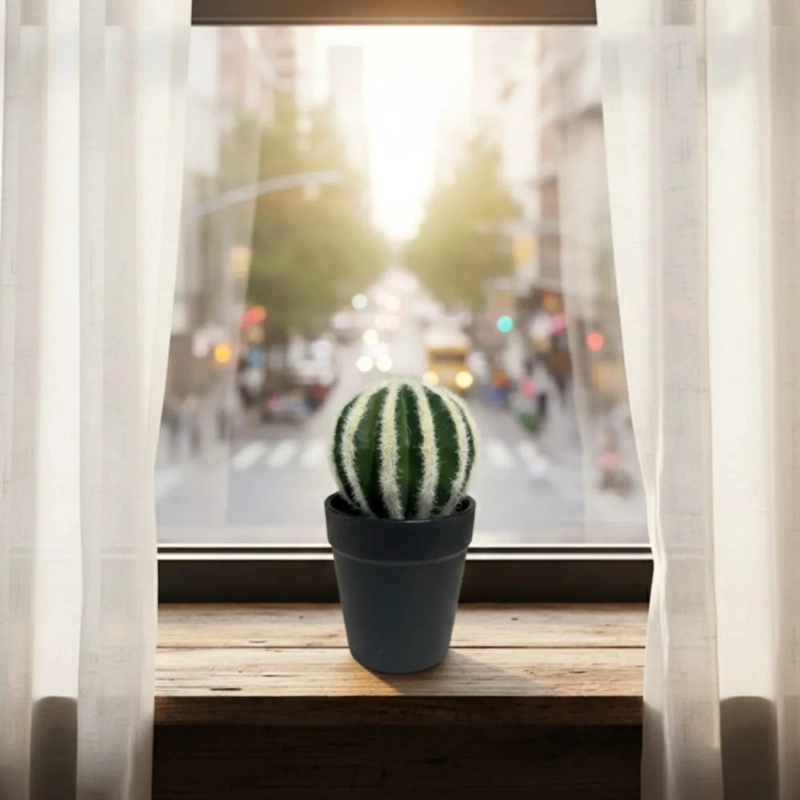 SET 2 CACTUS DECORATIVOS MINIMALISTAS PLANTA ARTIFICIAL ALJ - 10