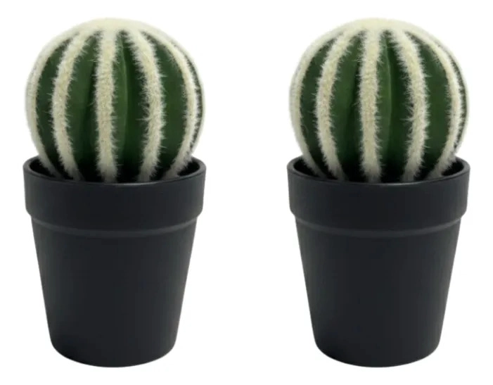 SET 2 CACTUS DECORATIVOS MINIMALISTAS PLANTA ARTIFICIAL ALJ - 2