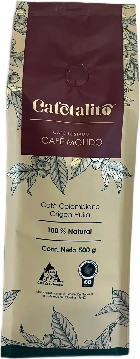 CAFETALITO 100 % ARÁBICA MOLIDO 500 GRAMOS - 1