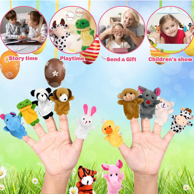 SET BFT 2 JUGUETE FELPA MUÑECO DEDOS DIVERTIDO TÍTERE CUENTO LAU - 4