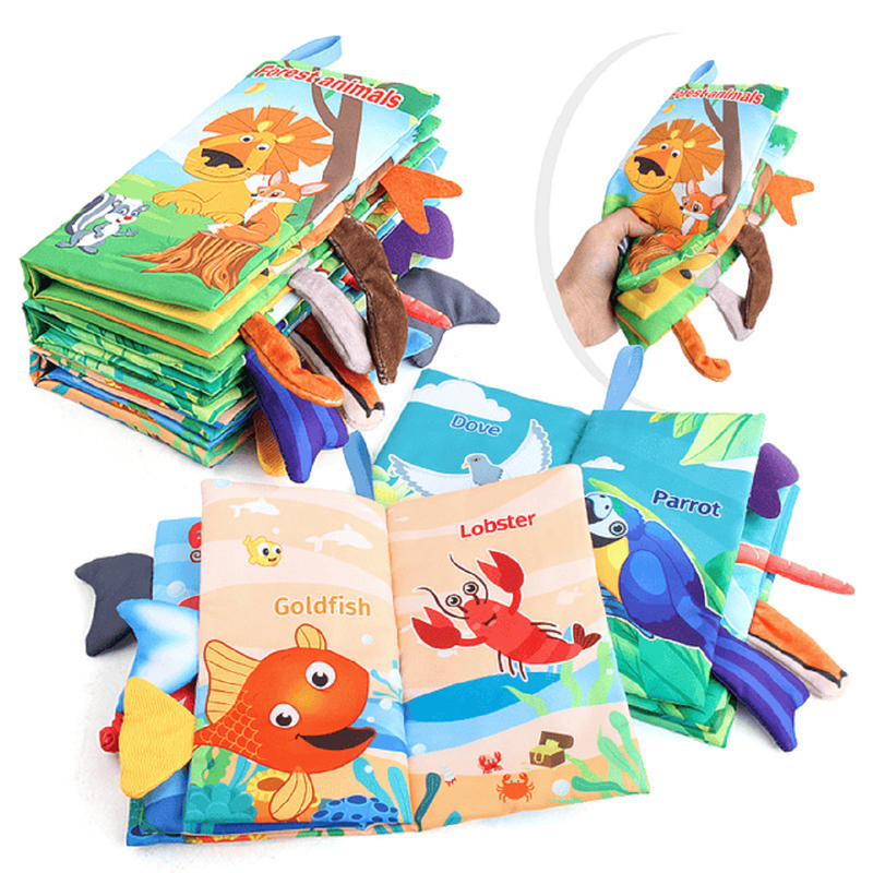 JUGUETE LIBRO TELA ROMPECABEZAS SONIDO APRENDIZAJE BEBE LAU - 7