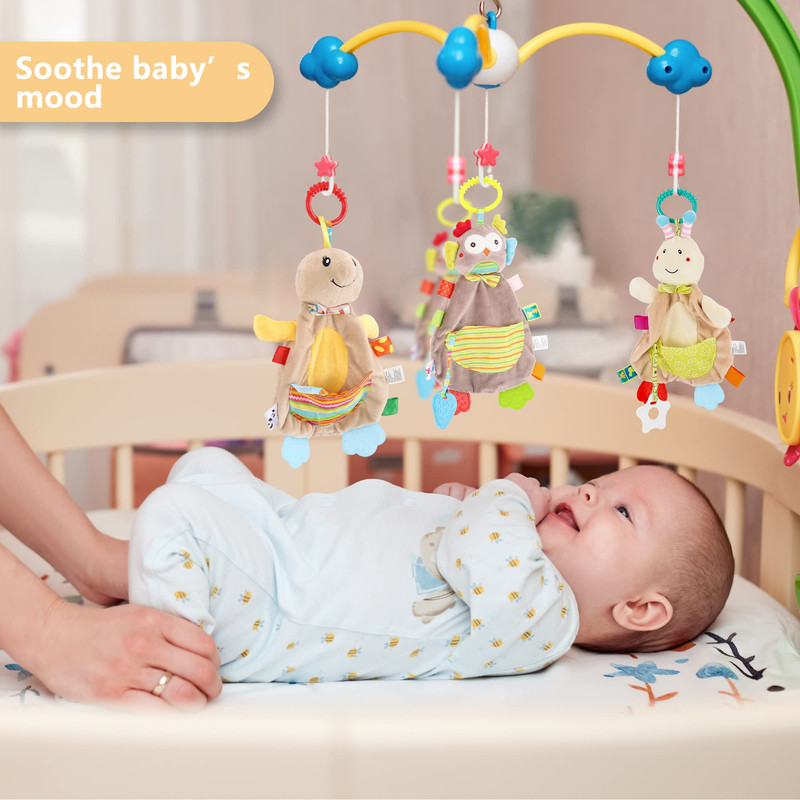 SET BFT 2 MORDEDOR PELUCHE DENTICION SENSORIAL SUAVE BEBÉ LAU MULTICOLOR - 7