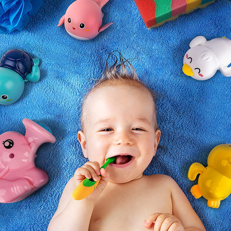 SET A95X MULTICOLOR 6 JUGUETE BALLENA FLOTANTE PISCINA BAÑERA NIÑOS LAU - 8