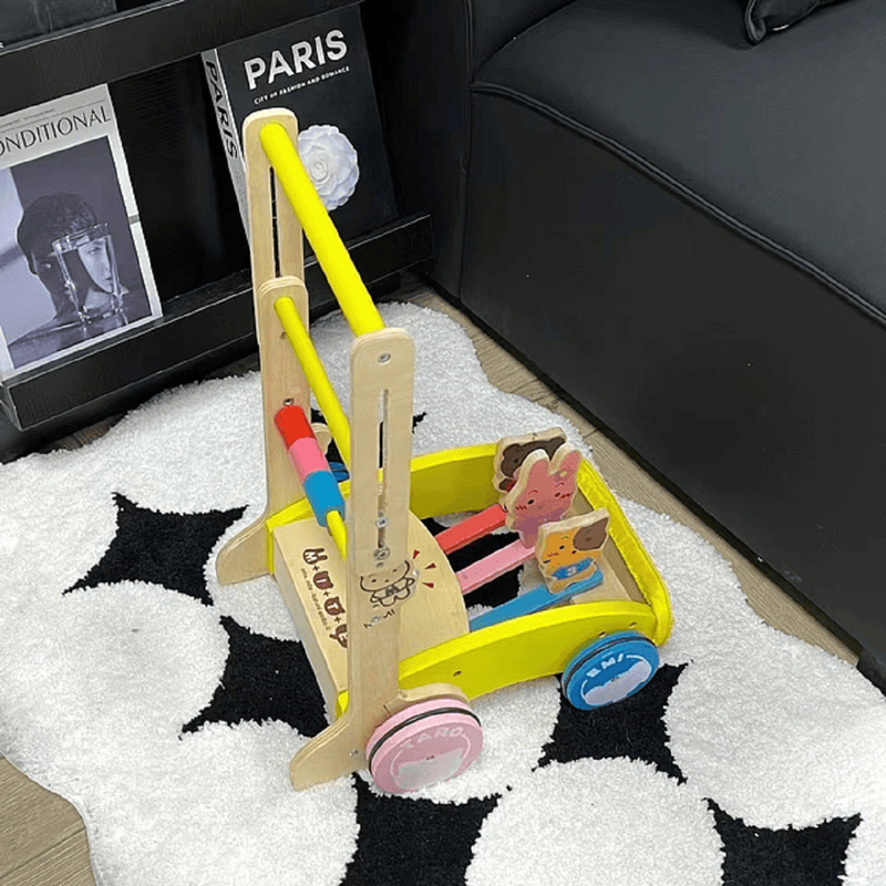 ANDADOR A95X MADERA 2EN1 EMPUJAR COCHECITO PRIMER PASO NIÑOS LAU - 9