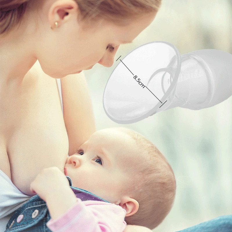 SET 4 EXTRACTOR LECHE SILICONA MANUAL MAMAS BEBES LAU - 7