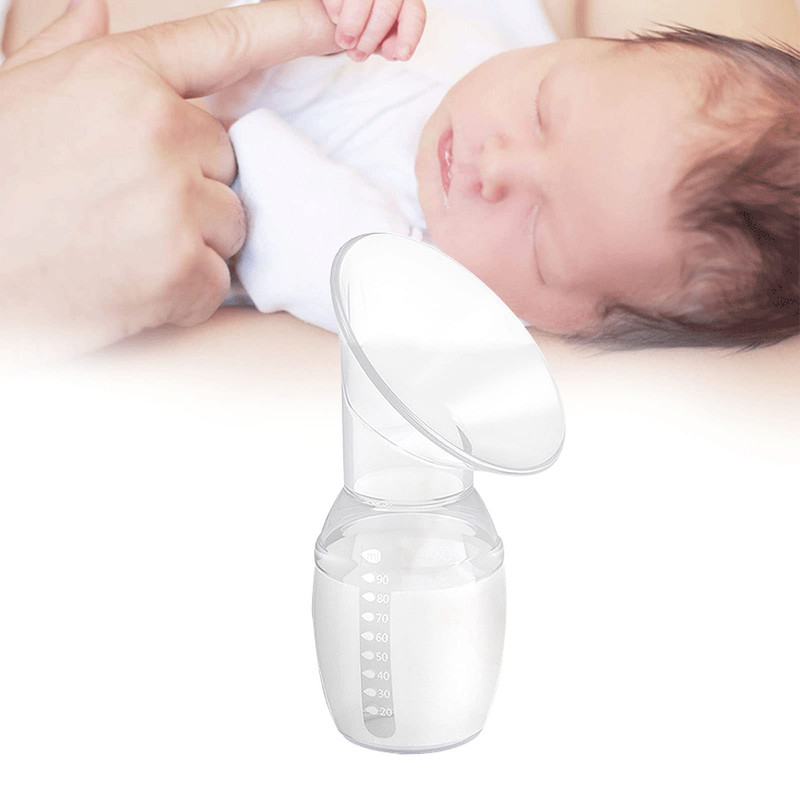 SET 4 EXTRACTOR LECHE SILICONA MANUAL MAMAS BEBES LAU - 8