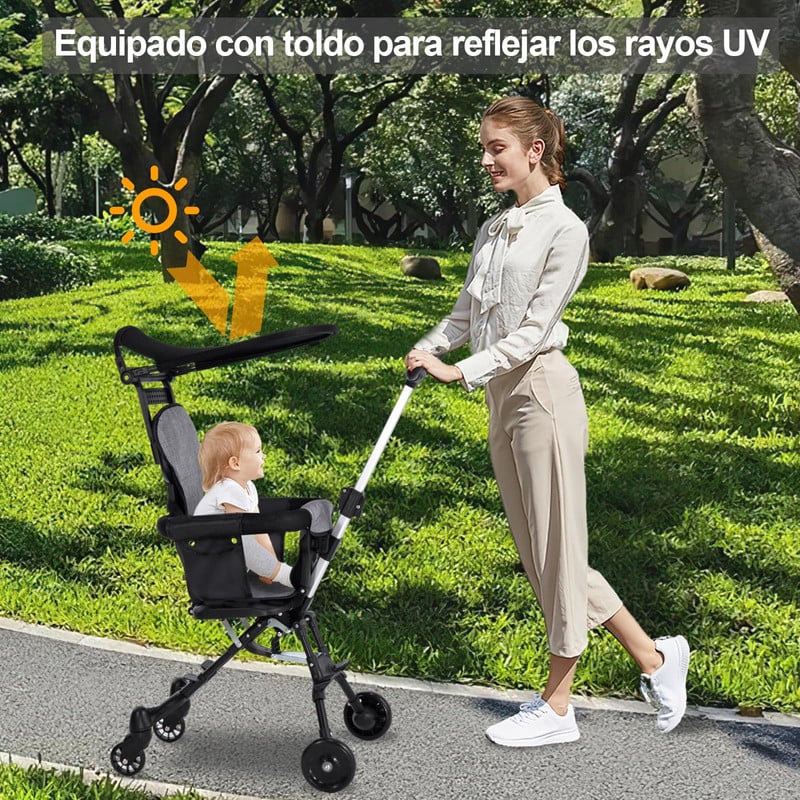 COCHE A95X PLEGABLE COMPACTO REVERSIBLE 1 A 5 AÑOS BEBÉS LAU - 5