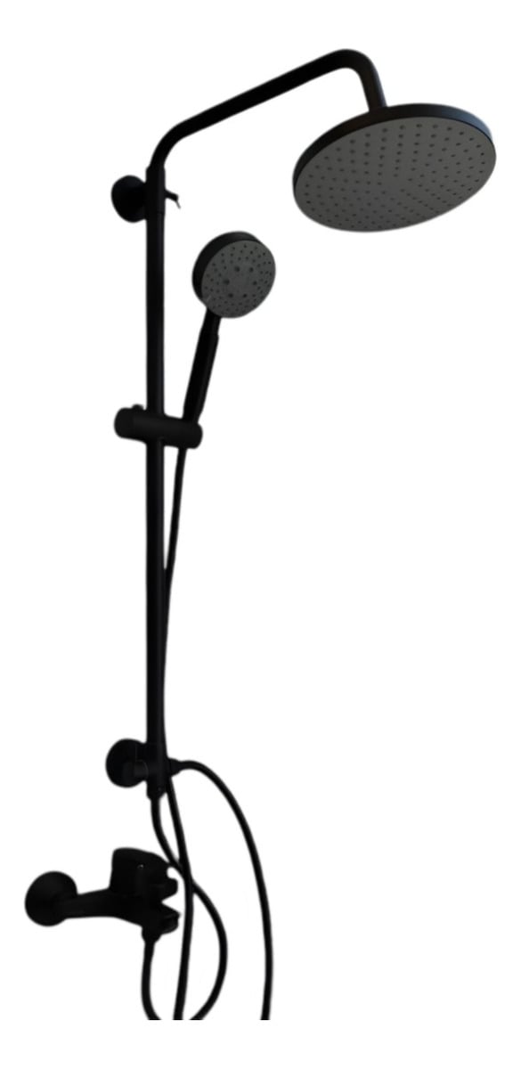 COLUMNA DUCHA JHN 3 FUNCIONES NEGRO MATE ACERO INOXIDABLE - 1