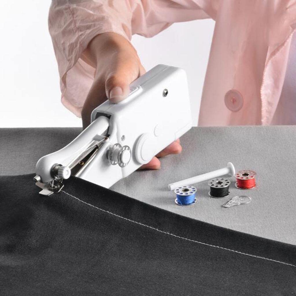 MÁQUINA COSER MINI PORTÁTIL MANO REPARAR TELA HOGAR JHN - 4
