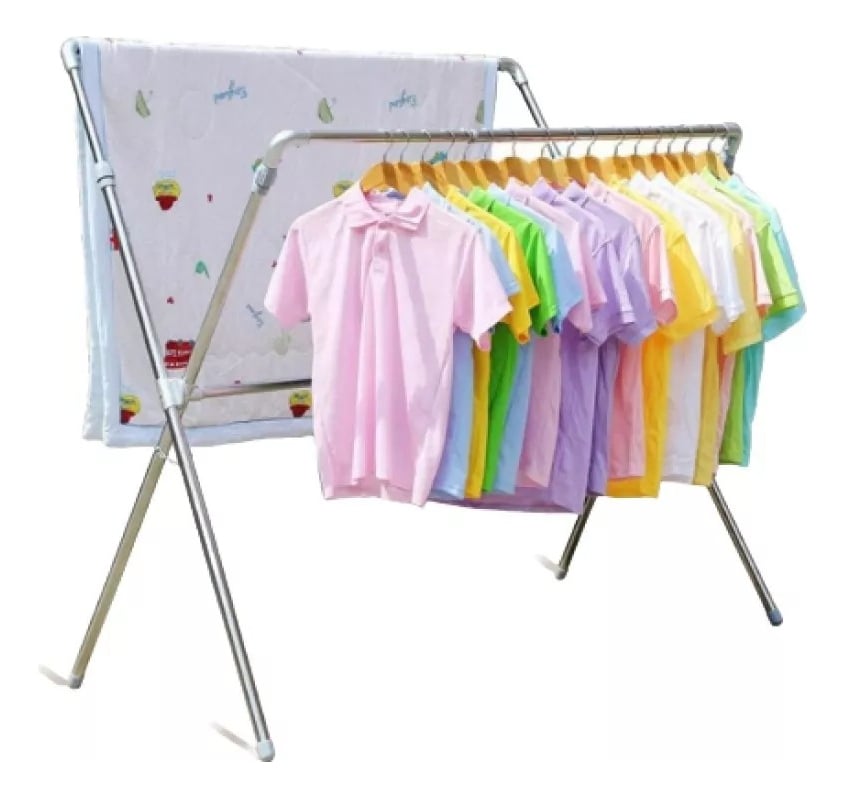 PERCHERO TENDEDERO PLEGABLE ROPA SECA ACERO INOXIDABLE JHN - 1