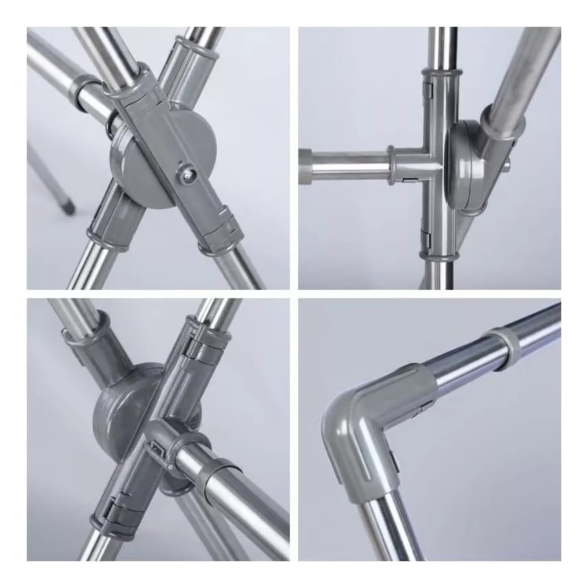 PERCHERO TENDEDERO PLEGABLE ROPA SECA ACERO INOXIDABLE JHN - 3