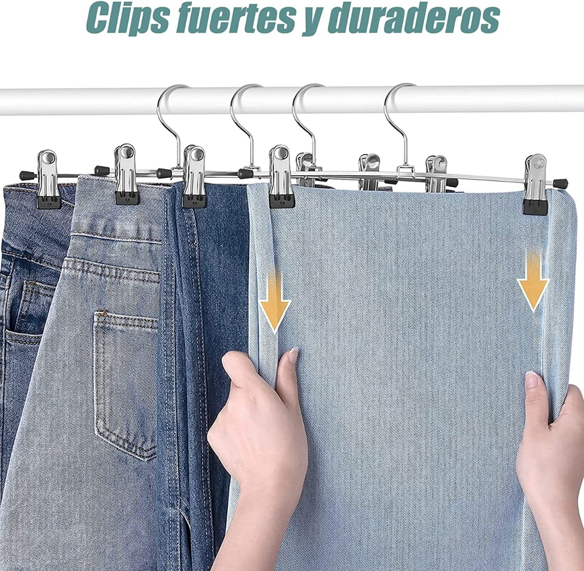 KIT 10 UNID CLIP FALDA PANTALONES PERCHAS CINTURONES JHN - 2