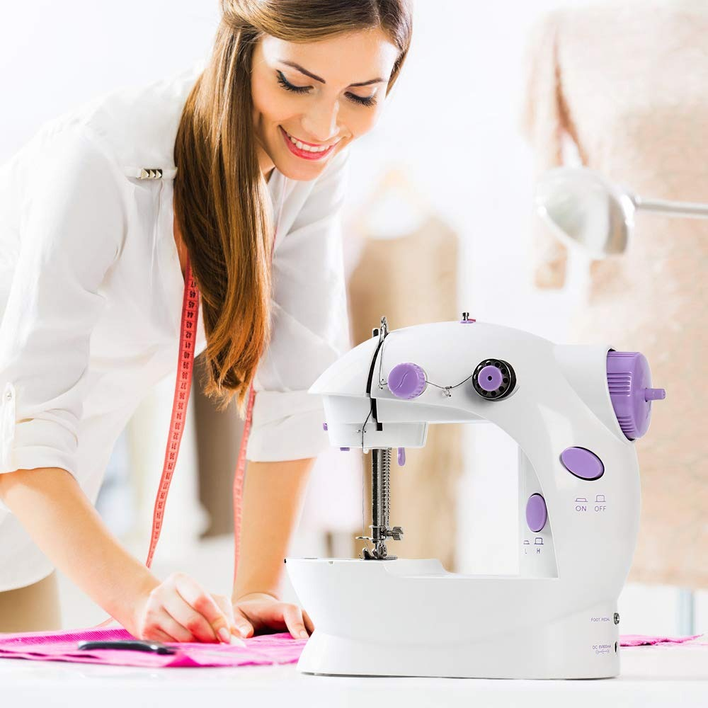 MINI MÁQUINA COSER PRINCIPIANTES NIÑOS PORTÁTIL HOGAR JHN - 7