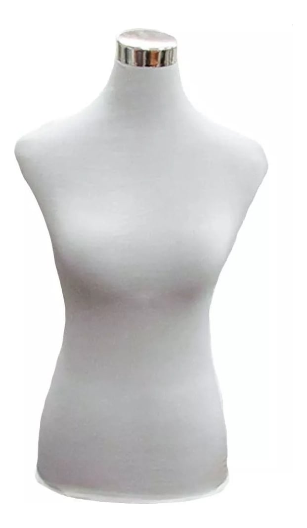 TORSO MANIQUÍ DAMA BLANCO EXHIBICIÓN ROPA FEMENINA JHN - 1