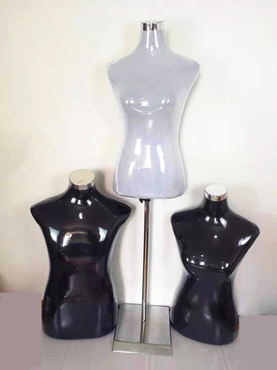 TORSO MANIQUÍ DAMA BLANCO EXHIBICIÓN ROPA FEMENINA JHN - 2