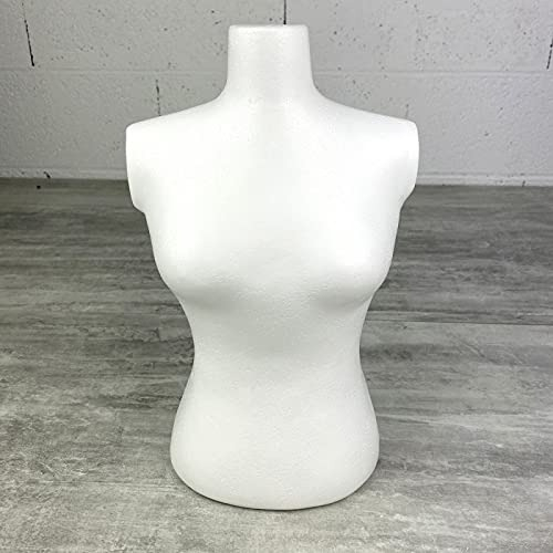 TORSO MANIQUÍ DAMA BLANCO EXHIBICIÓN ROPA FEMENINA JHN - 4