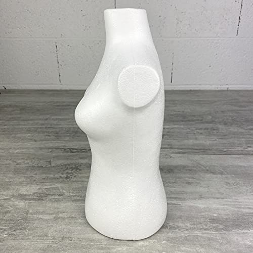 TORSO MANIQUÍ DAMA BLANCO EXHIBICIÓN ROPA FEMENINA JHN - 7