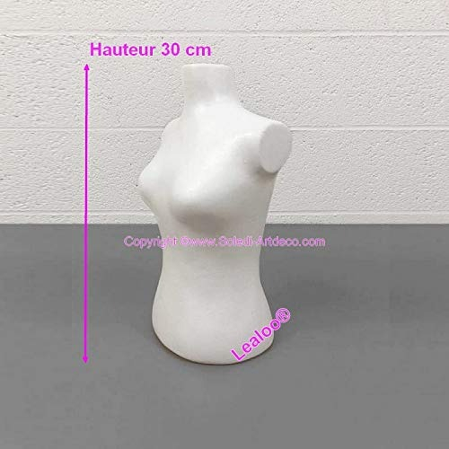 TORSO MANIQUÍ DAMA BLANCO EXHIBICIÓN ROPA FEMENINA JHN - 8