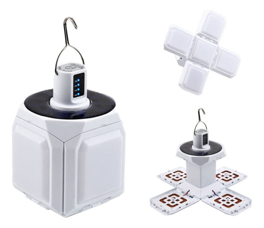LÁMPARA LED LUZ RECARGABLE USB ACAMPAR GANCHO PORTÁTIL JHN - 4