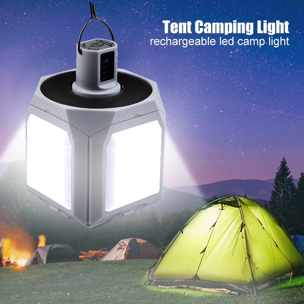 LÁMPARA LED LUZ RECARGABLE USB ACAMPAR GANCHO PORTÁTIL JHN - 6