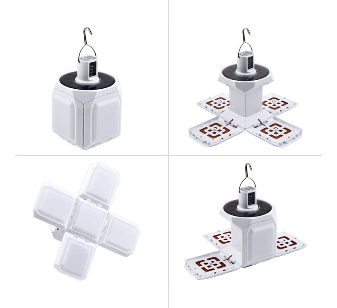 LÁMPARA LED LUZ RECARGABLE USB ACAMPAR GANCHO PORTÁTIL JHN - 8