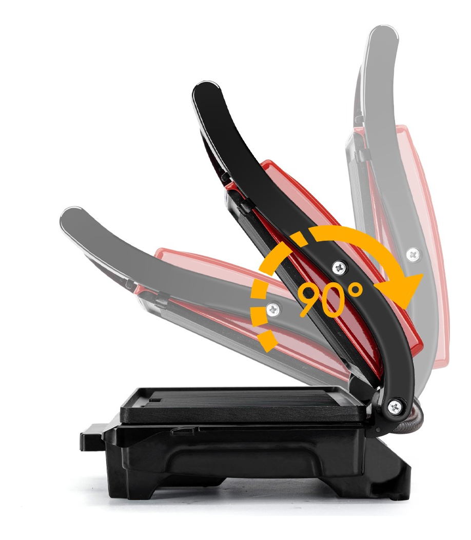 MÁQUINA PANINI GRILL PARRILLA SANDWICHERA ANTIADHERENTE JHN - 6