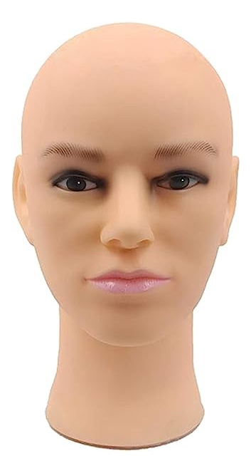 CABEZA MANIQUÍ CALVO PELUCA COSMETOLOGÍA PROFESIONAL JHN - 1