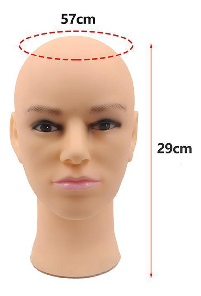 CABEZA MANIQUÍ CALVO PELUCA COSMETOLOGÍA PROFESIONAL JHN - 2
