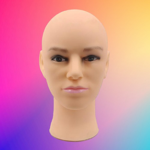 CABEZA MANIQUÍ CALVO PELUCA COSMETOLOGÍA PROFESIONAL JHN - 6