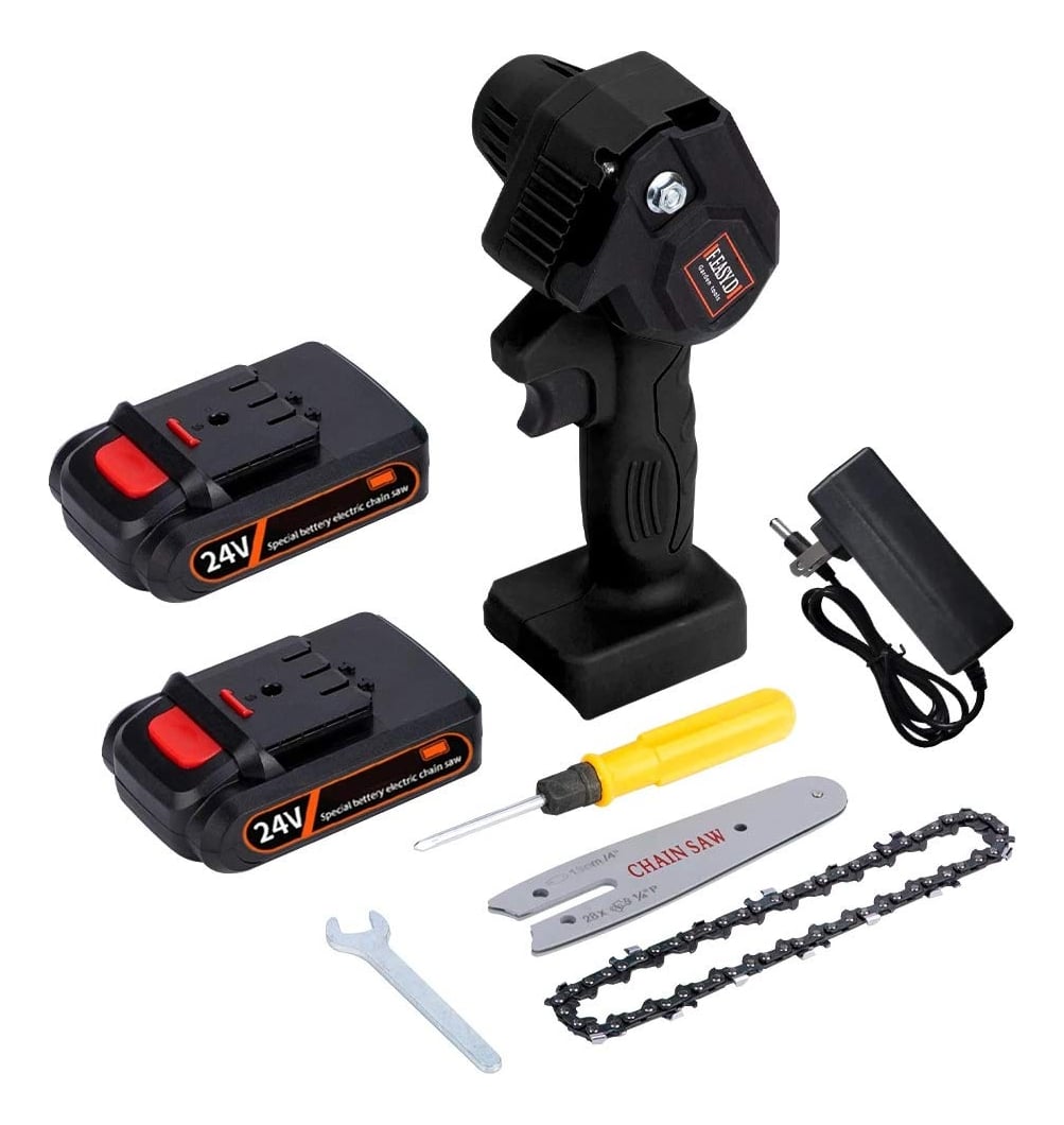 MOTOSIERRA PORTÁTIL INALÁMBRICA 24V ELÉCTRICA 4 PULGADAS JHN - 2